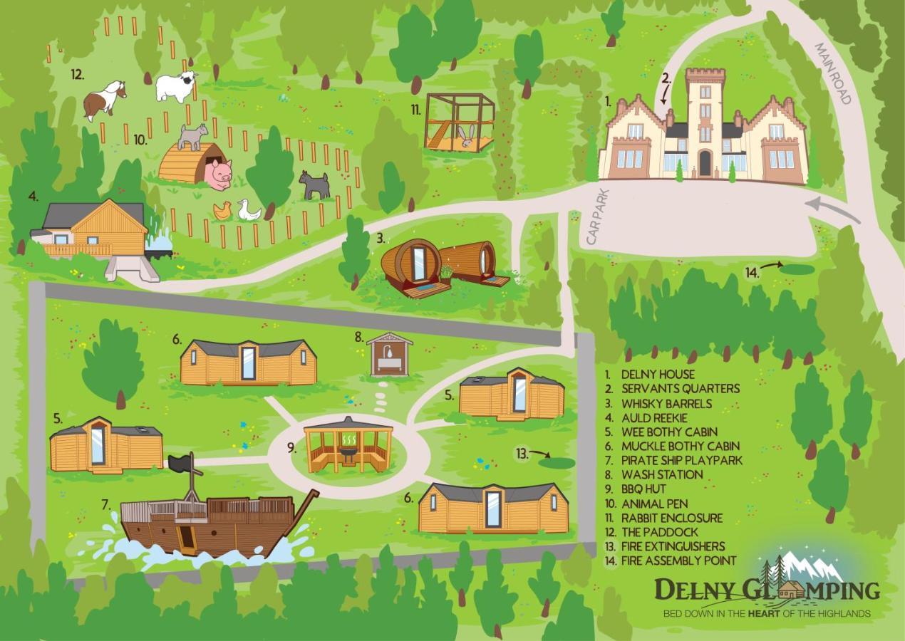 Hotel Delny Glamping And Farm Animals Invergordon Esterno foto